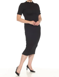 Joseph Ribkoff - Mock Neck Midi Bodycon Dress