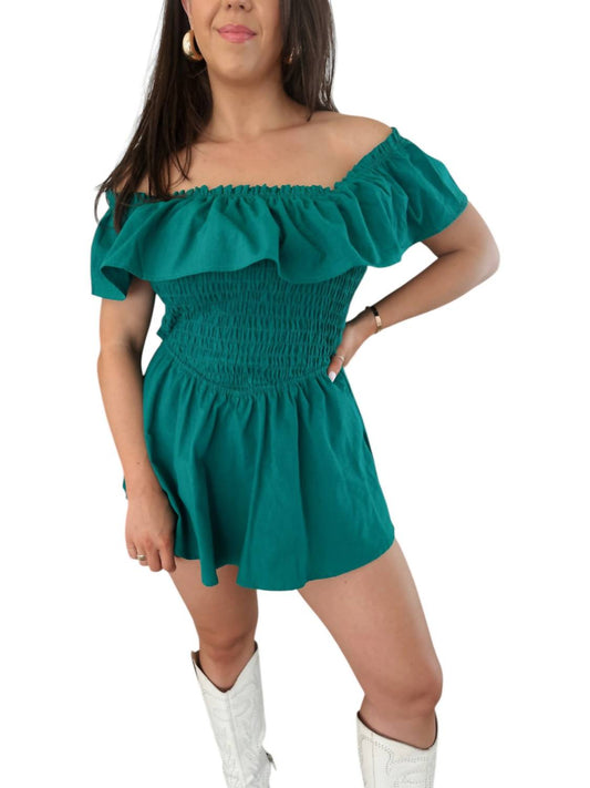 The Vintage Shop - Off Shoulder Ruffle Romper