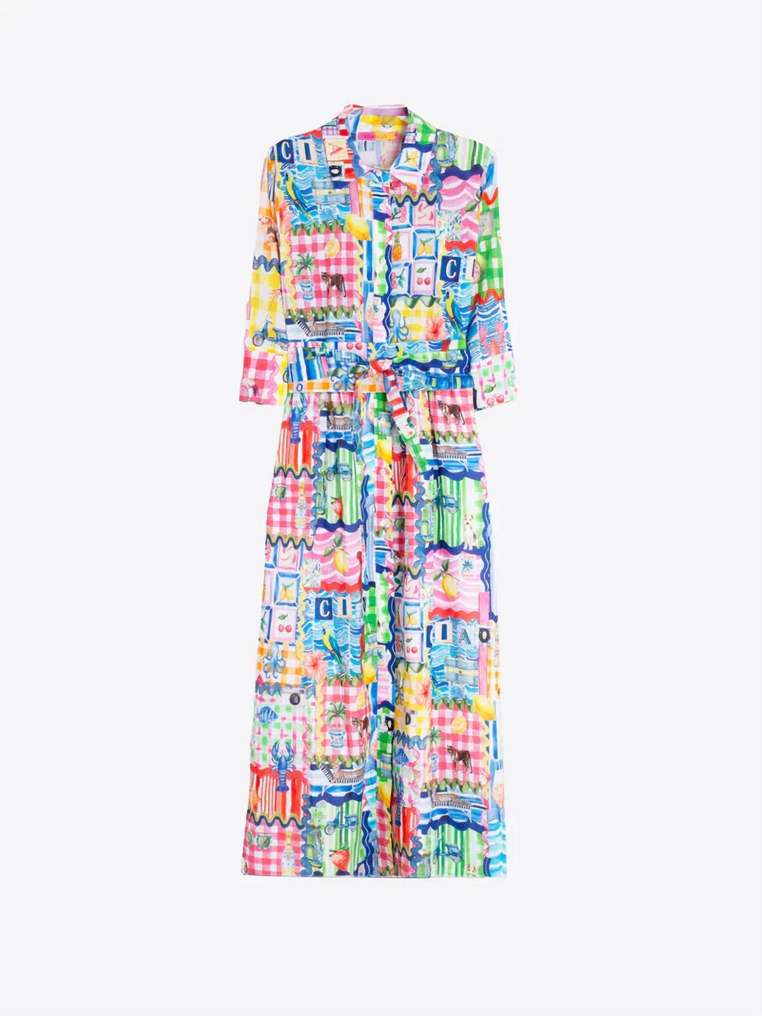 Vilagallo - Printed Capri Midi Dress