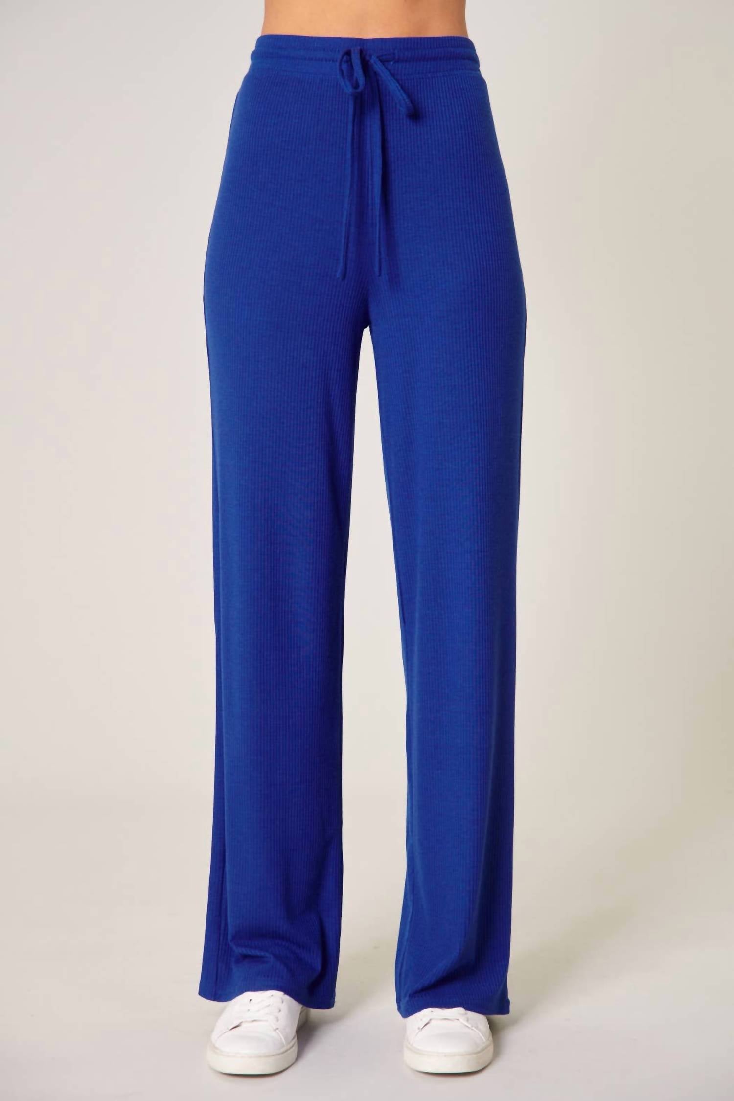Sugarlips - Leisure Ribbed Knit Drawstring Pants