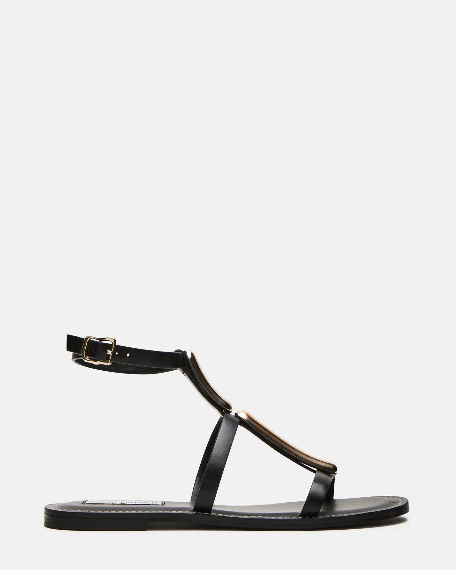 STEVE MADDEN Women's Alma Strappy Sandals in black leather - women's sandal
