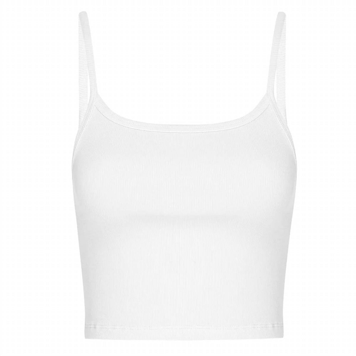 Pj Harlow - Ribbed Crop Tank With Straps