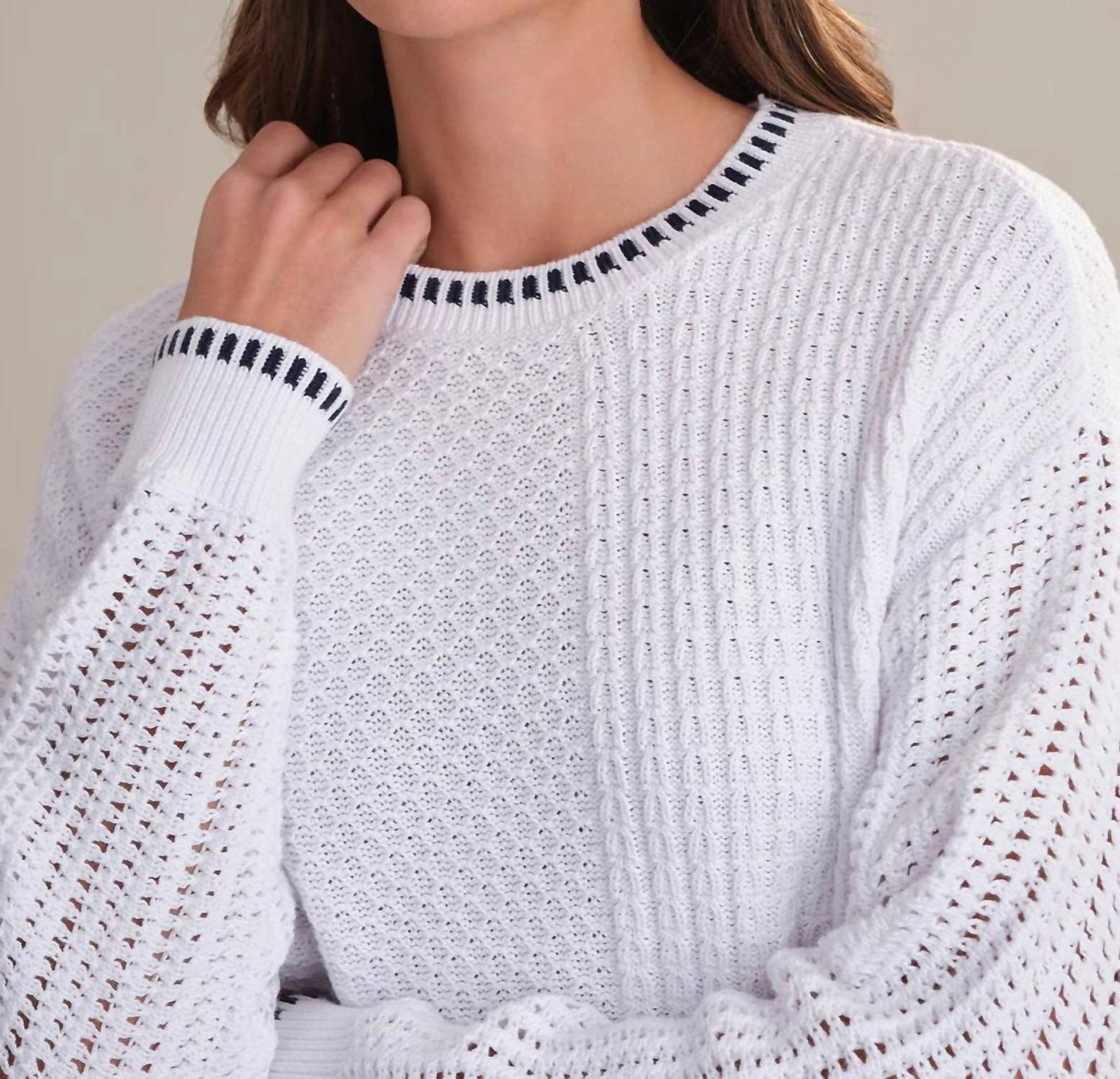 525 America - Woodwind Mixed Knit Crewneck Sweater