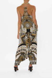 Camilla T Back Shoestring Top in temples of dendara - women's blouse - detail view