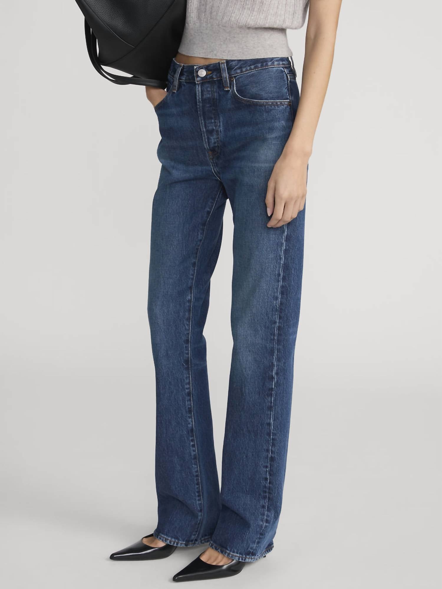Frame - Vertical High-rise Straight Leg Jean