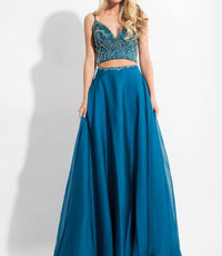 Rachel Allan - Two-piece Chiffon Prom Dress