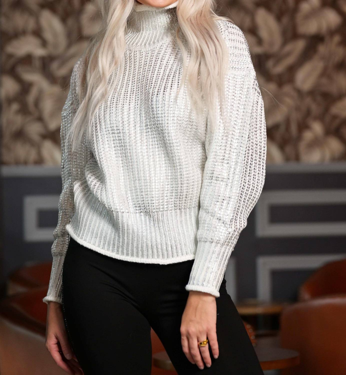 Belle D'Amour - The Metallic Foil Sweater
