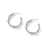 Brighton Women's Everbloom Petal Hoop Earrings in silver - women's jewelry - detail view