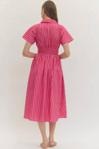 Entro - Socialite Stripe Midi Dress
