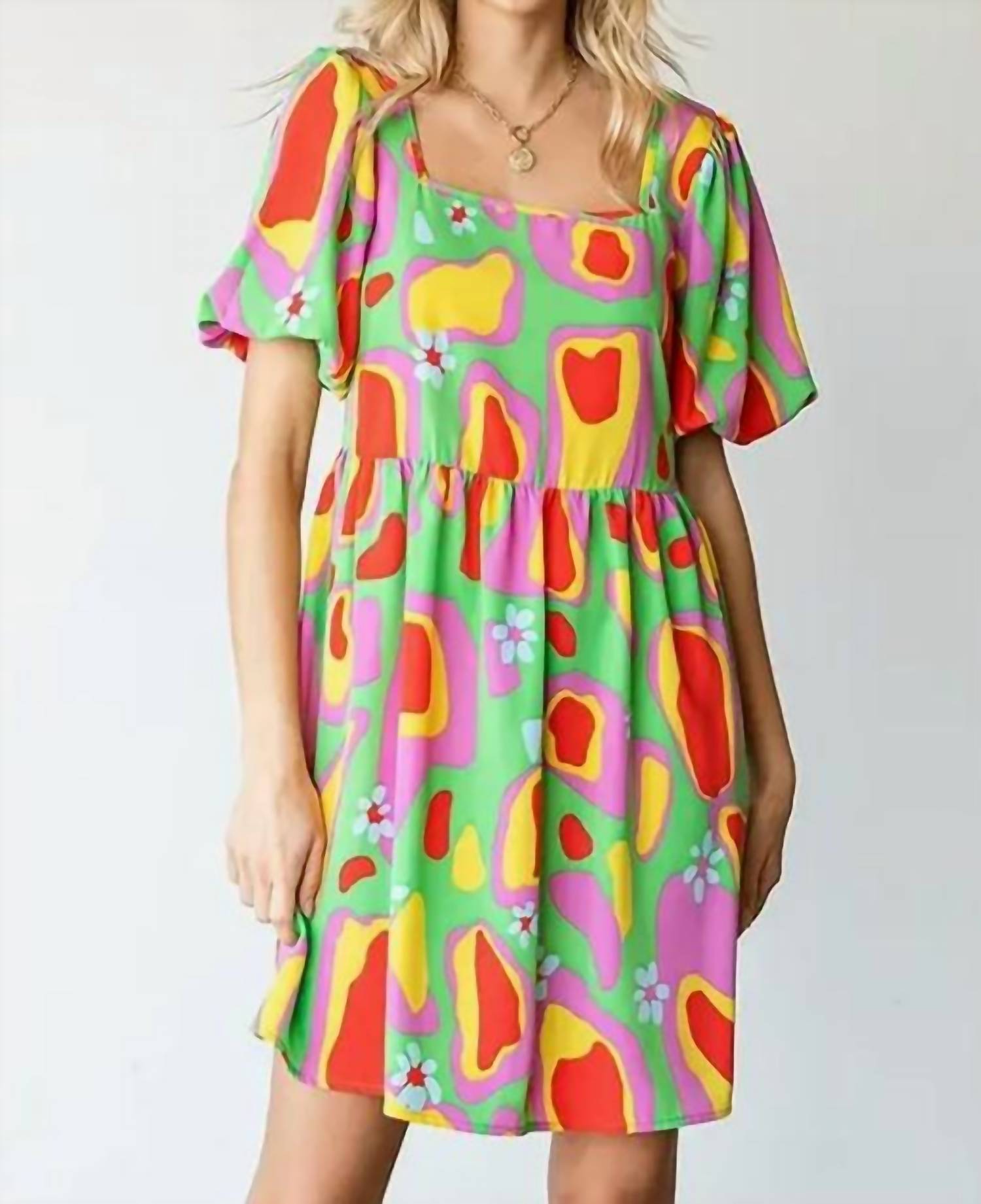 Bestto Dreams Mini Dress in lime green - women's dress