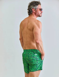 Calabrese 1924 - Leaf Print Swim Trunks