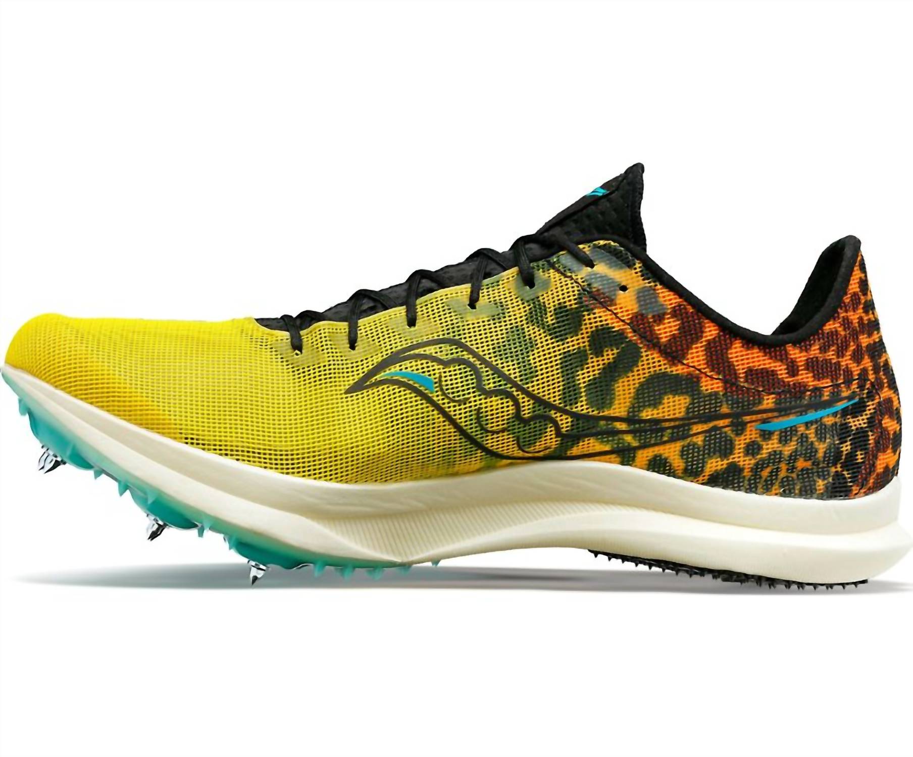 SAUCONY Men's Endorphin Cheetah Shoes in 85 black vizi - men's shoe - detail view