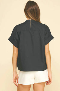 Pinch - Cotton Blouse With Seashell Detail