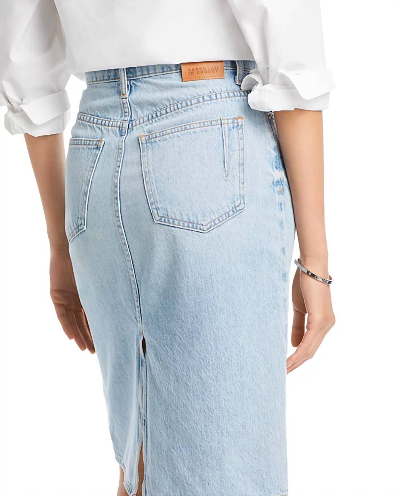 Derek Lam 10 Crosby - Cotton Juliet High Rise Denim Skirt
