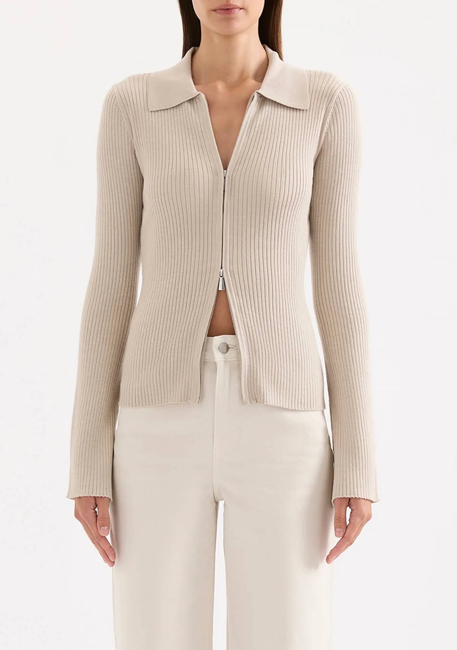 Nude Lucy - Betina Zip Front Knit Cardigan