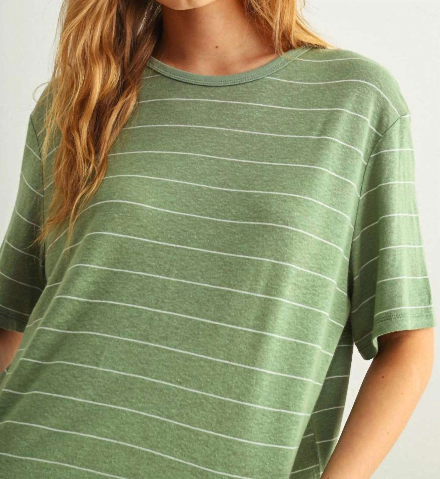 Miou Muse - Stripe Cotton Linen Top