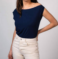 Sunday Ritual - Off-shoulder Ribbed Knit Top
