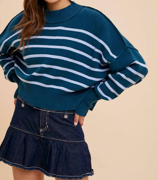 In-Loom - Striped Crop Sweater