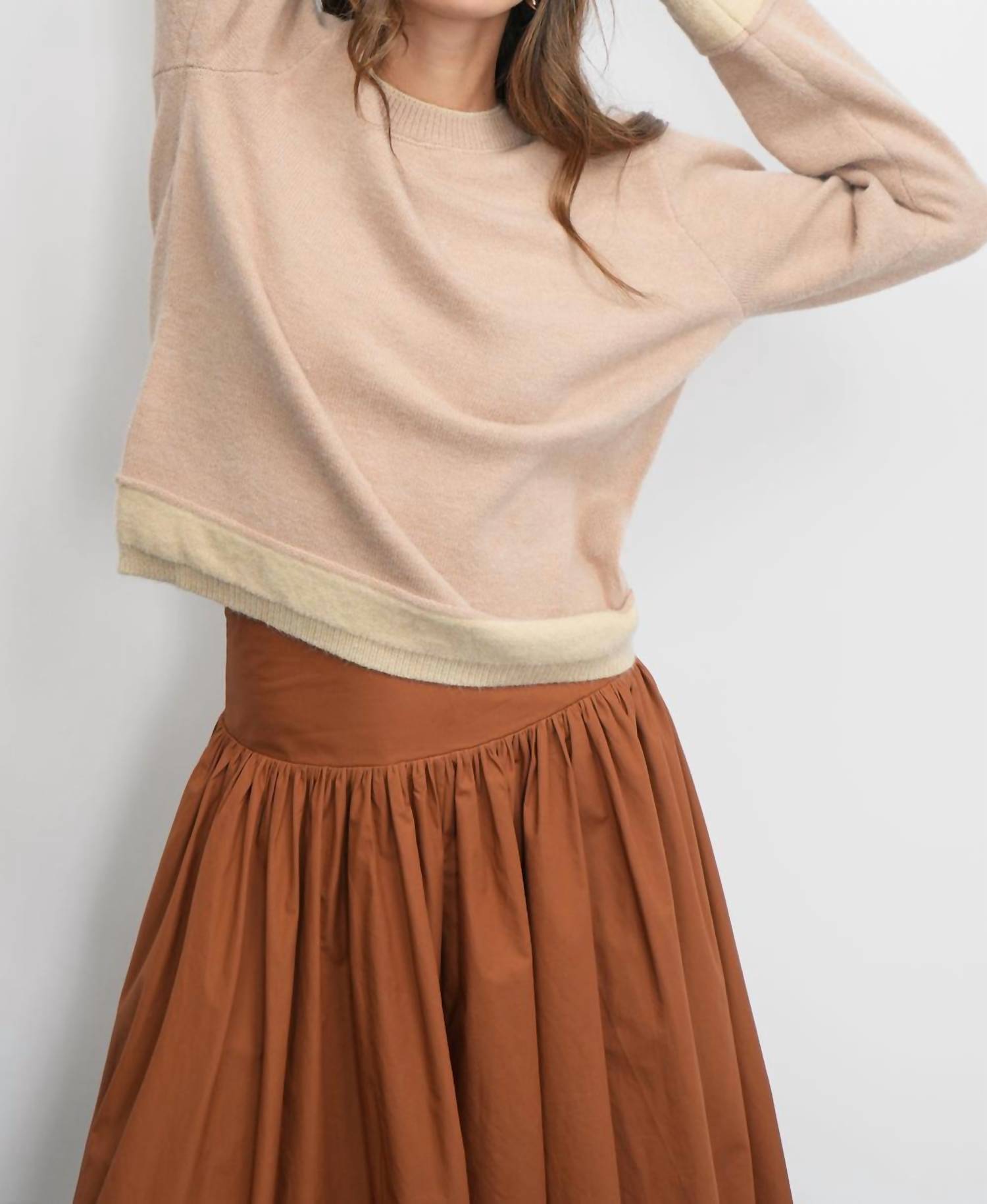 Greylin - Dessi Cozy Pull Over Two Toned Sweater