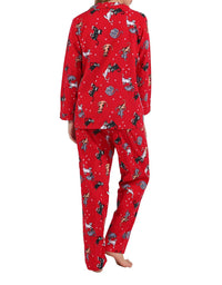 La Cera - Here Kitty Kitty Flannel Pajama Set