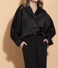 Jessie Liu - Kimberly Shirt With Jewel Button Blouse