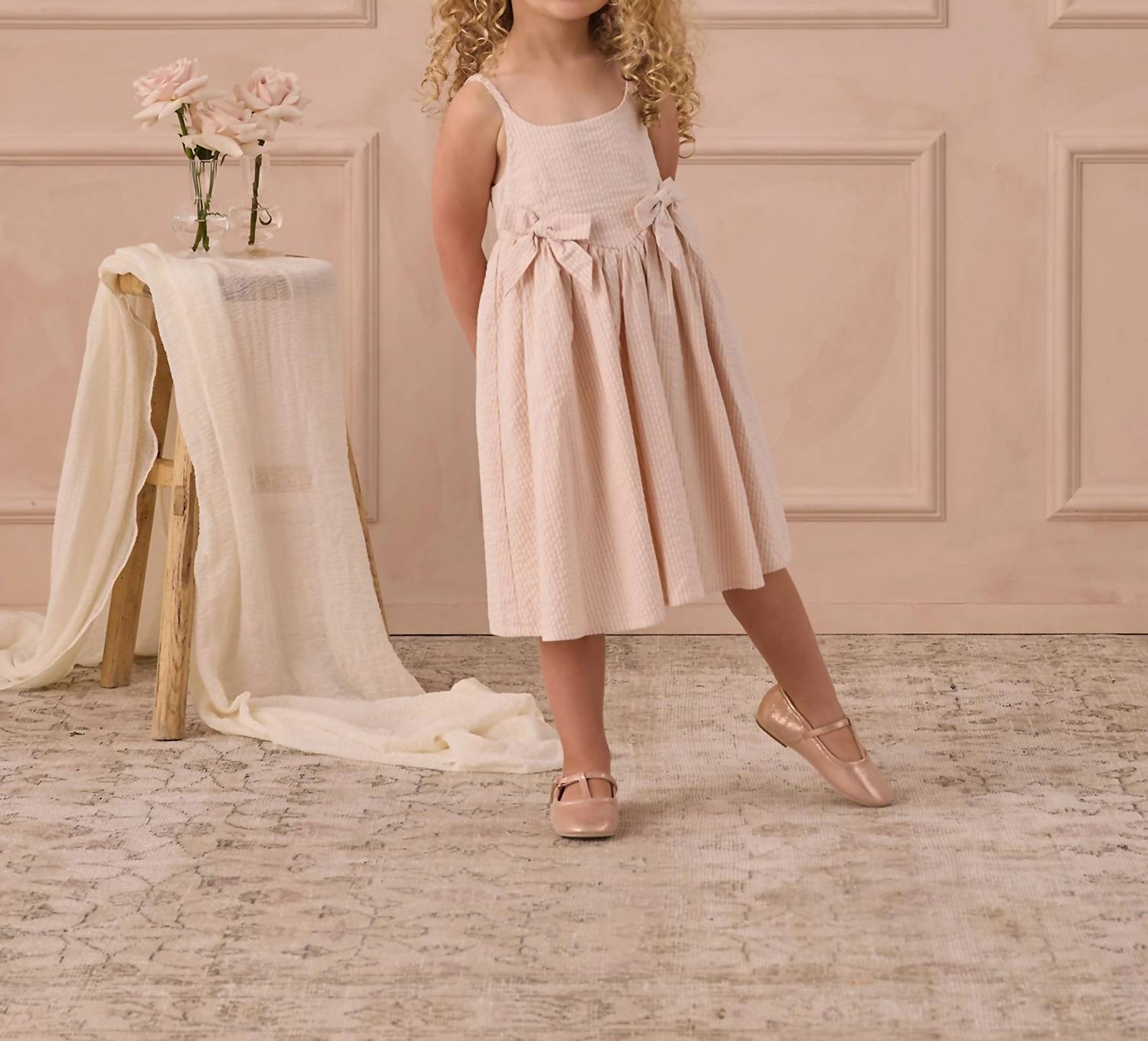 Rylee + Cru Girls Beatrice Midi Dress in petal - kids' dress