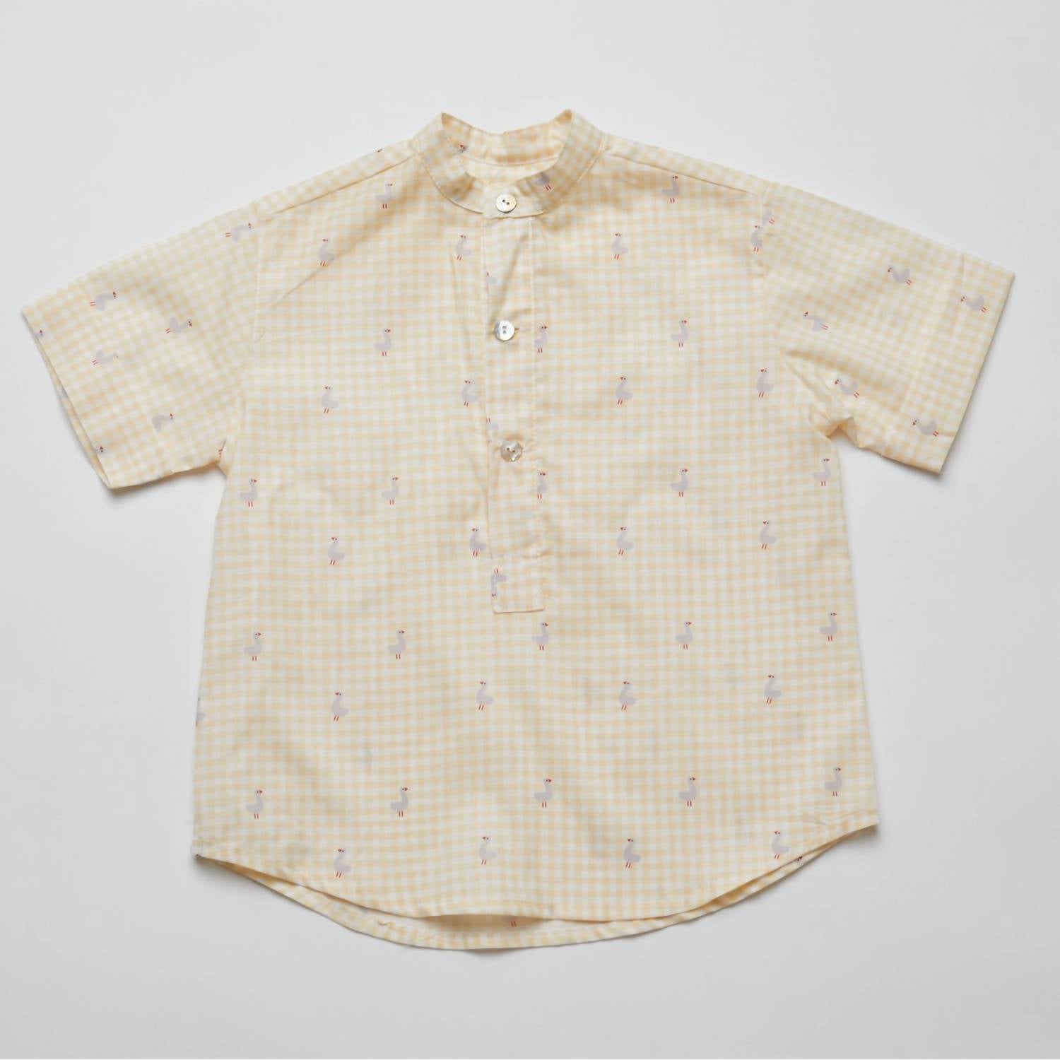 Pi and Pa Boy's Patos Shorts Set in beige - item - alternate view