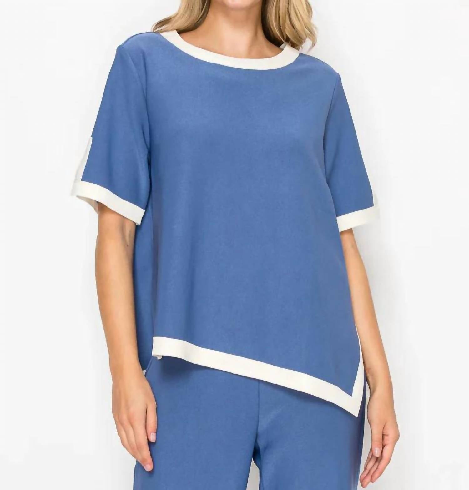 Joh - Crepe Top And Pants Knit Set