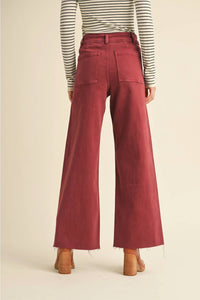 MIOU MUSE Payton pants in maroon - women's pants - detail view