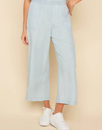 Renuar - Striped Pull On Woven Pant