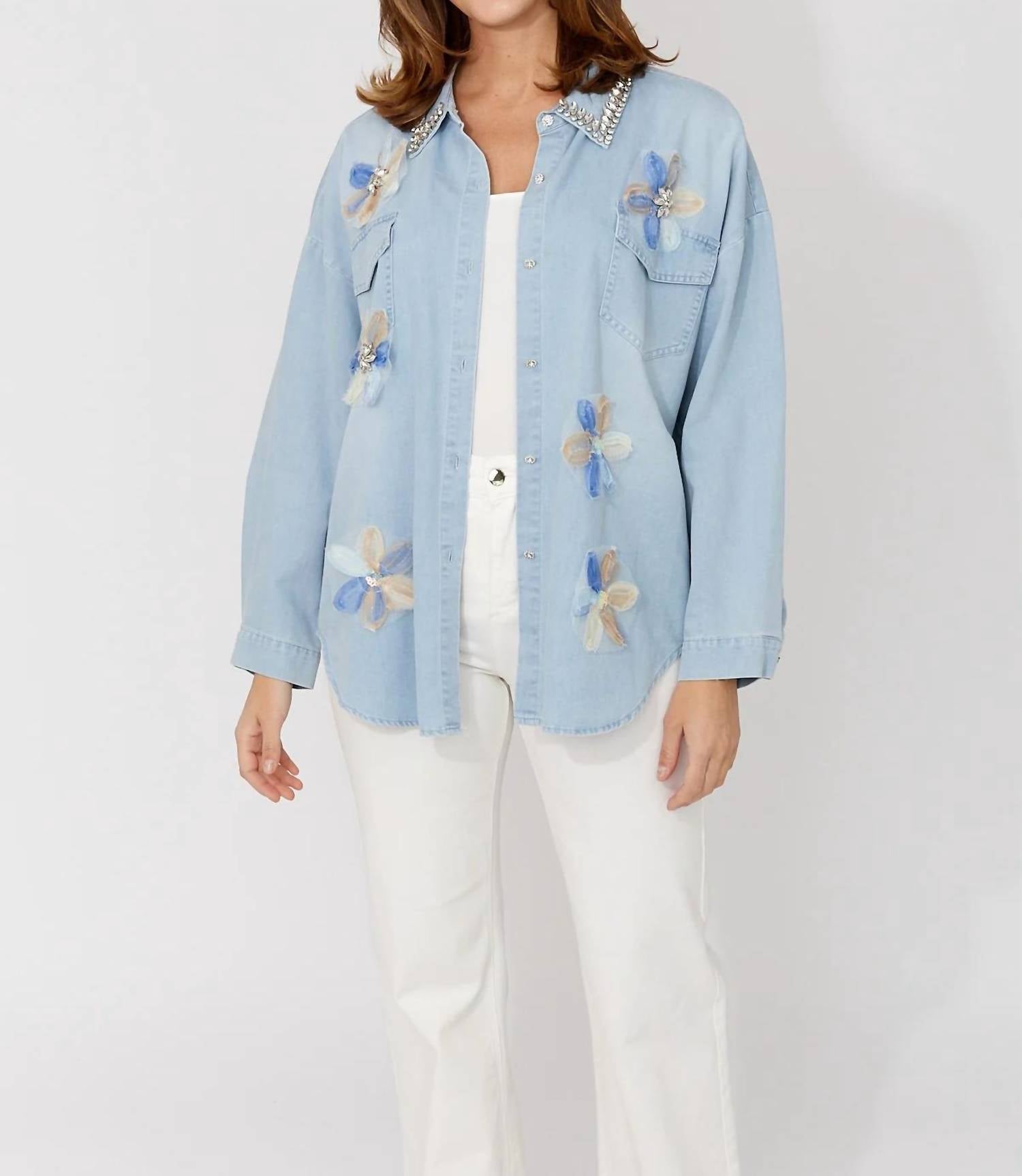 Frank Lyman - Faylina Floral Embellished Top