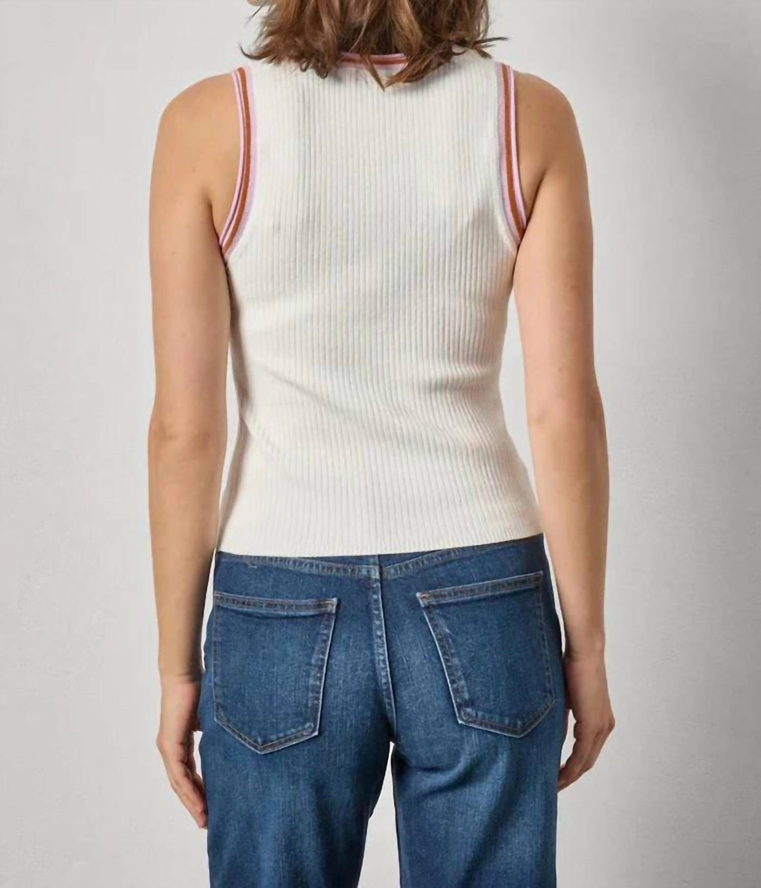Lilla P - Contrast Trim Knit Tank Top