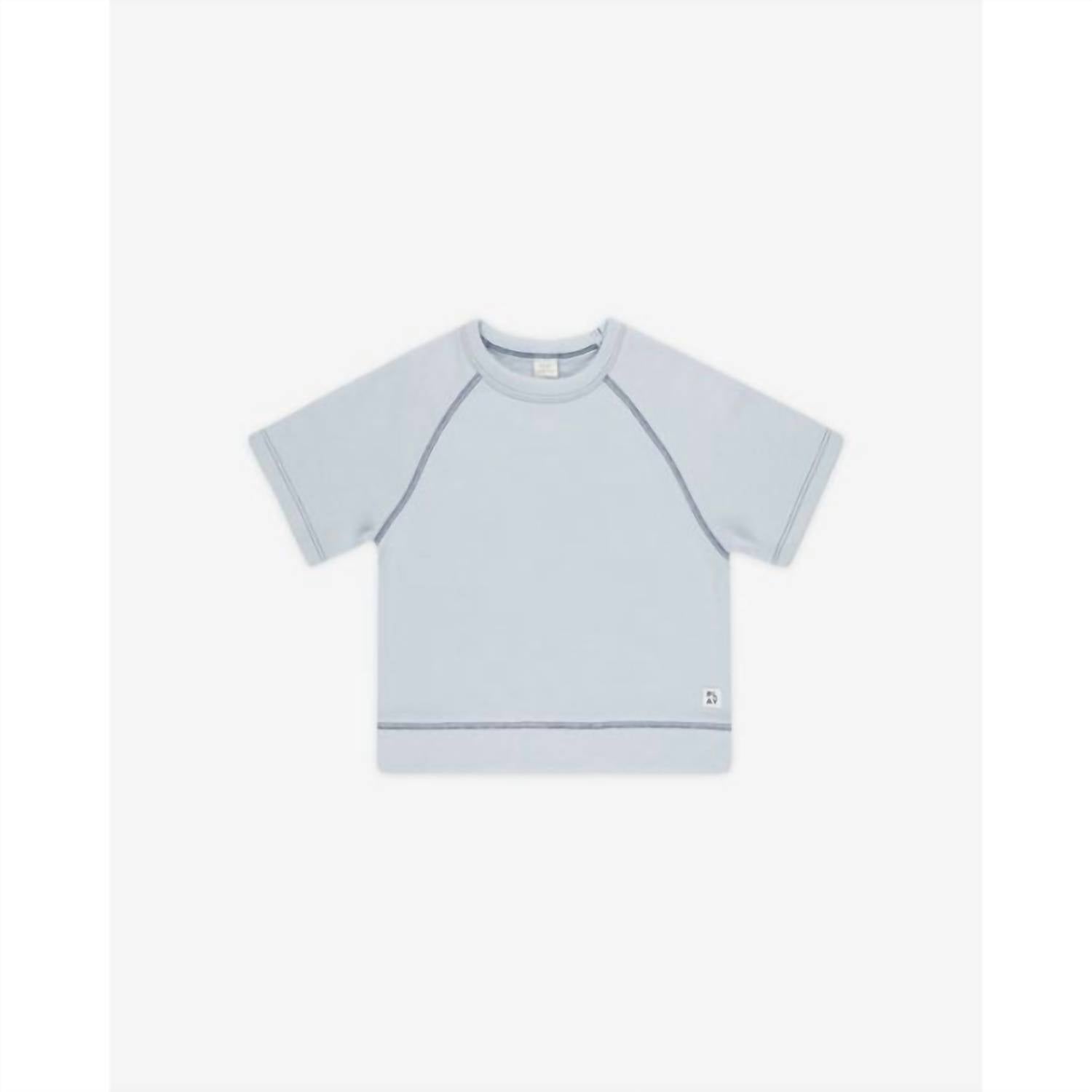 Rylee + Cru Short Sleeve Sweatshirt in light blue - kids' t-shirt - view 6