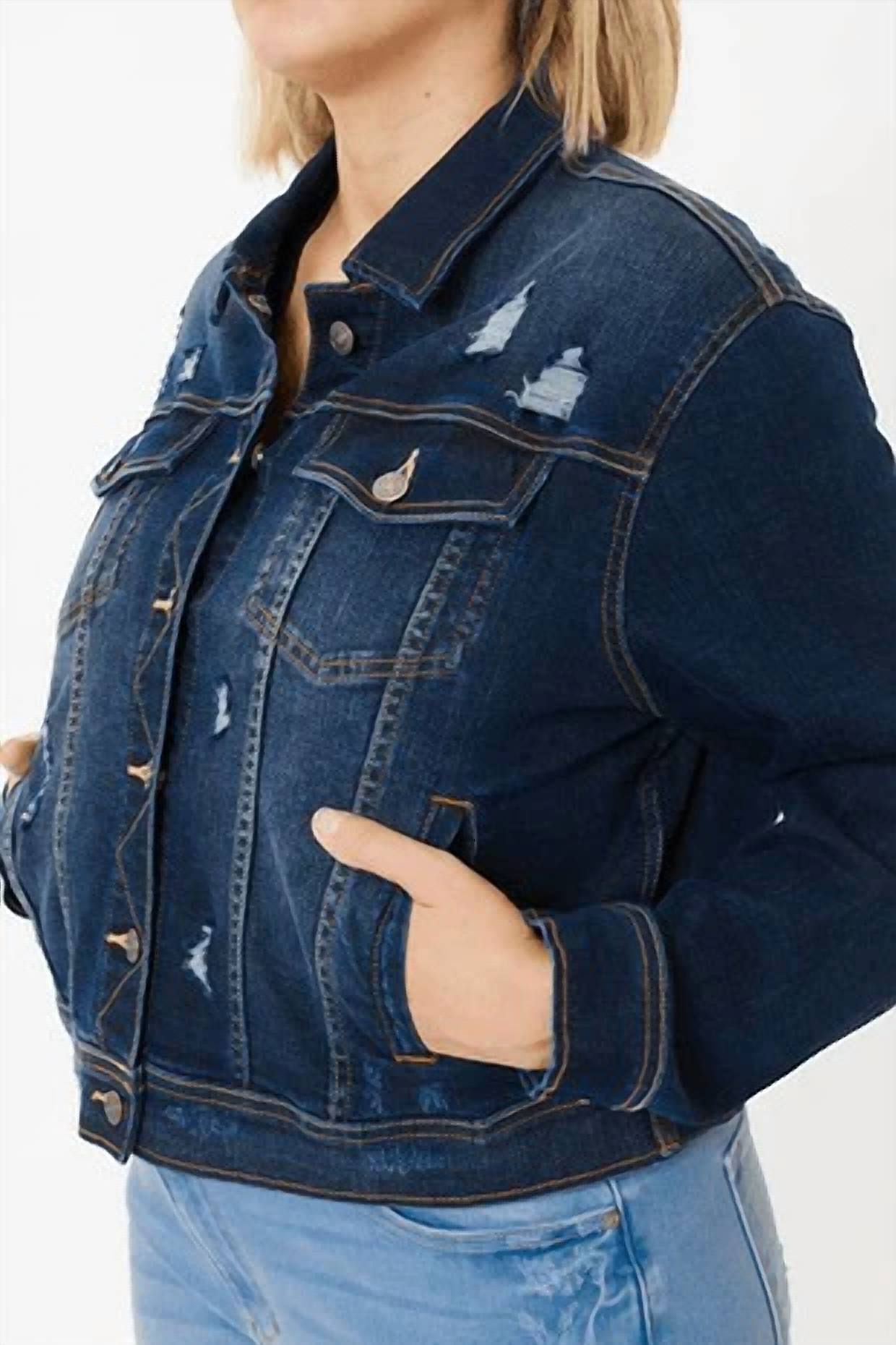 Kancan - Distressed Denim Jacket