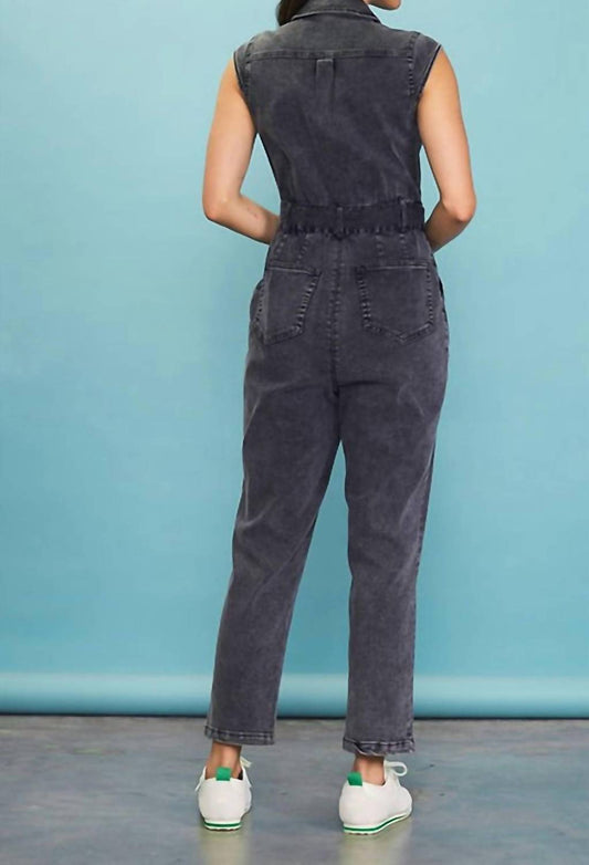 Skies Are Blue - Cap Sleeve Jumpsuit - Plus