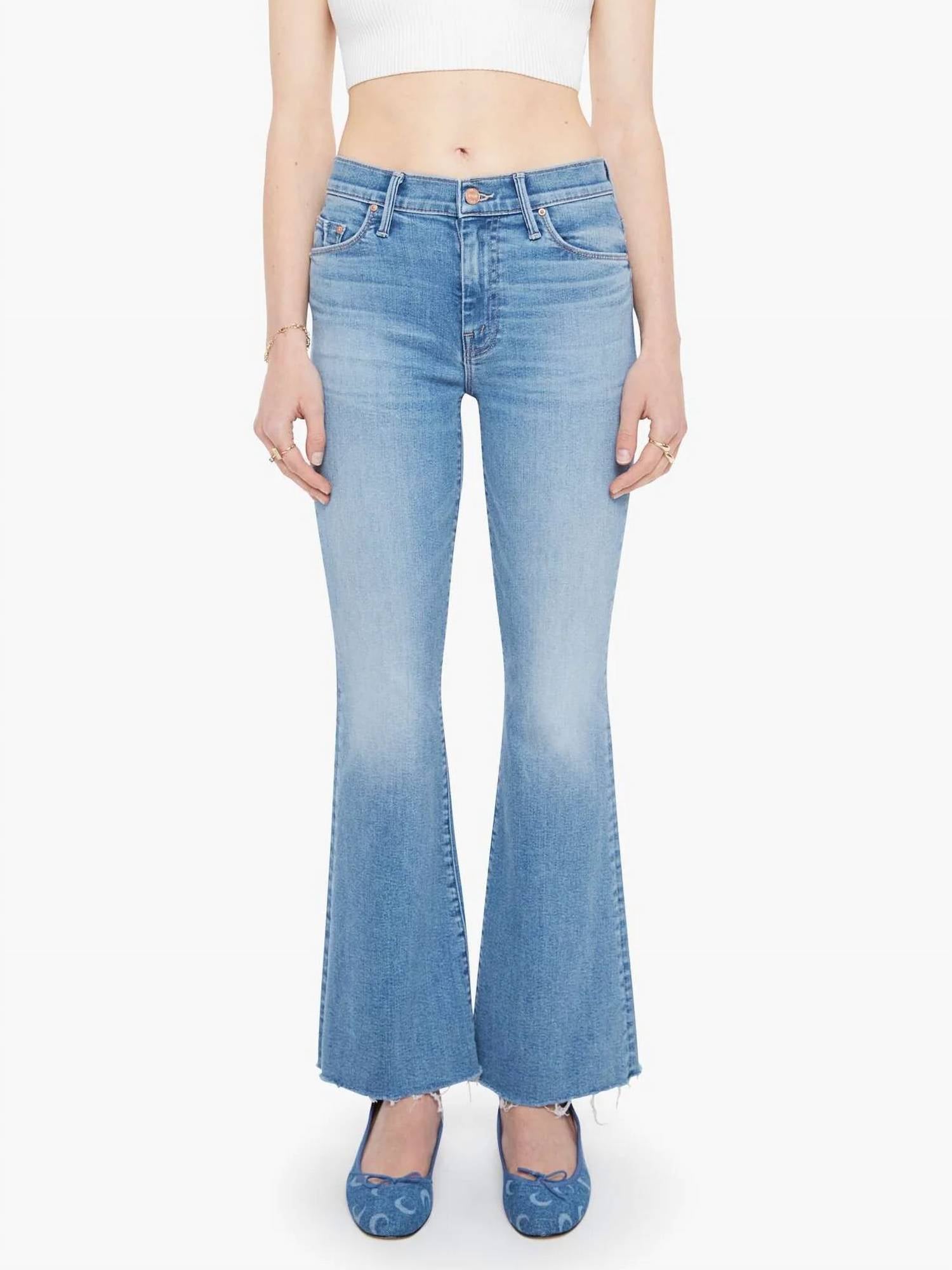 Mother - Weekender Fray Mid Rise Flare Jeans
