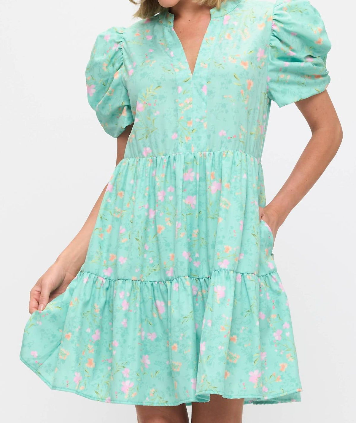 Beeson River - Floral Baby Doll Mini Dress