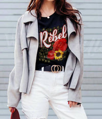 Wild Lucille - Women's Rebel Rose Graphic Tee