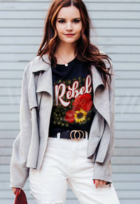 Wild Lucille - Women's Rebel Rose Graphic Tee
