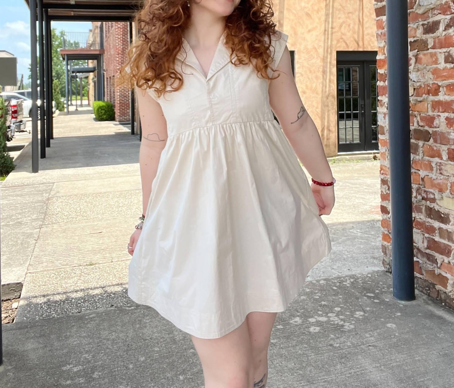 WISHLIST Clean Slate Mini Dress in cream - women's dress