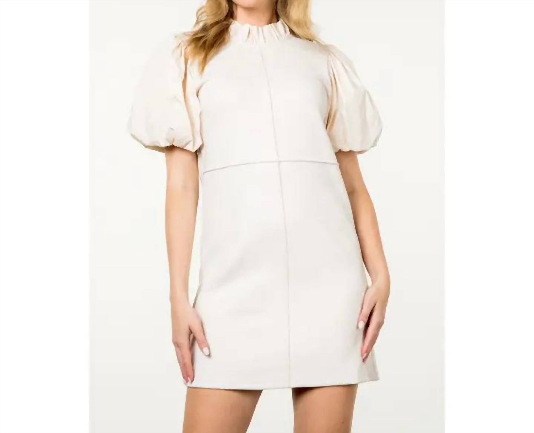 Thml - Puff Sleeve Suede Dress
