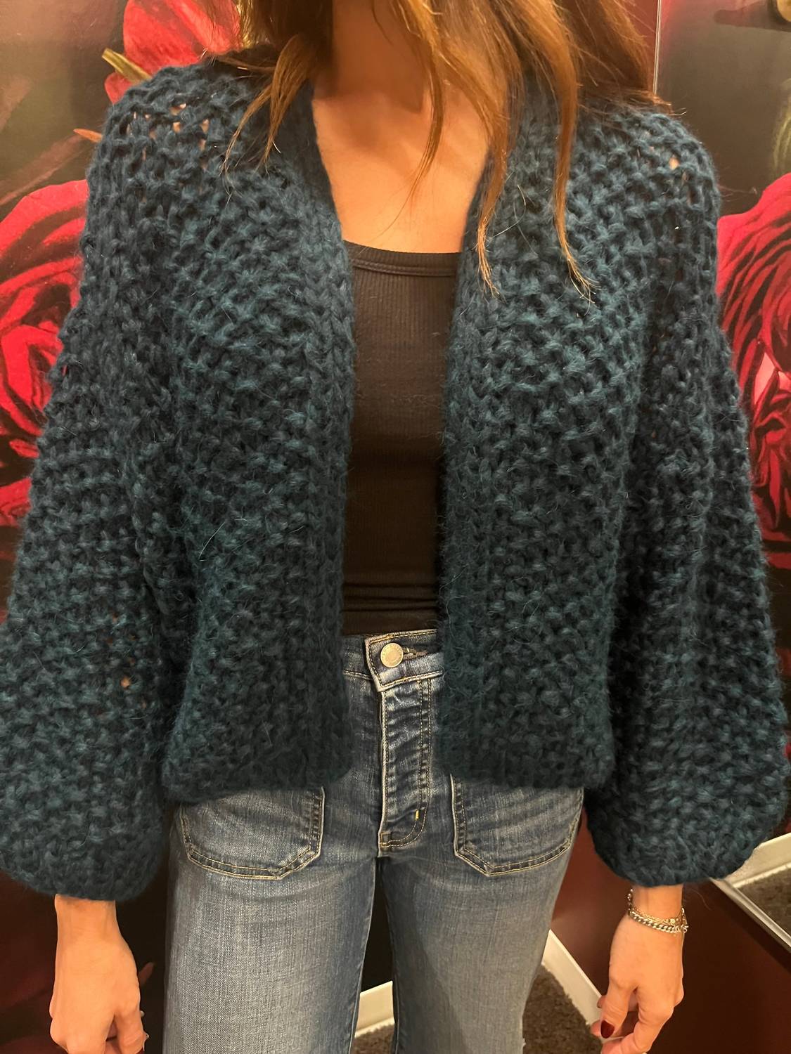 Maiami - Pearl Pattern Bomber Cardigan