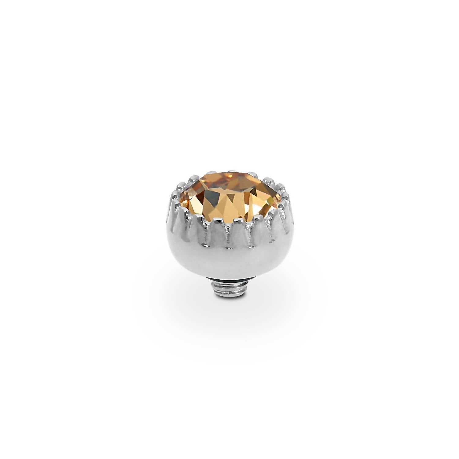Qudo Women's London 8mm Jewelry Topper in light colorado topaz silver - women's jewelry