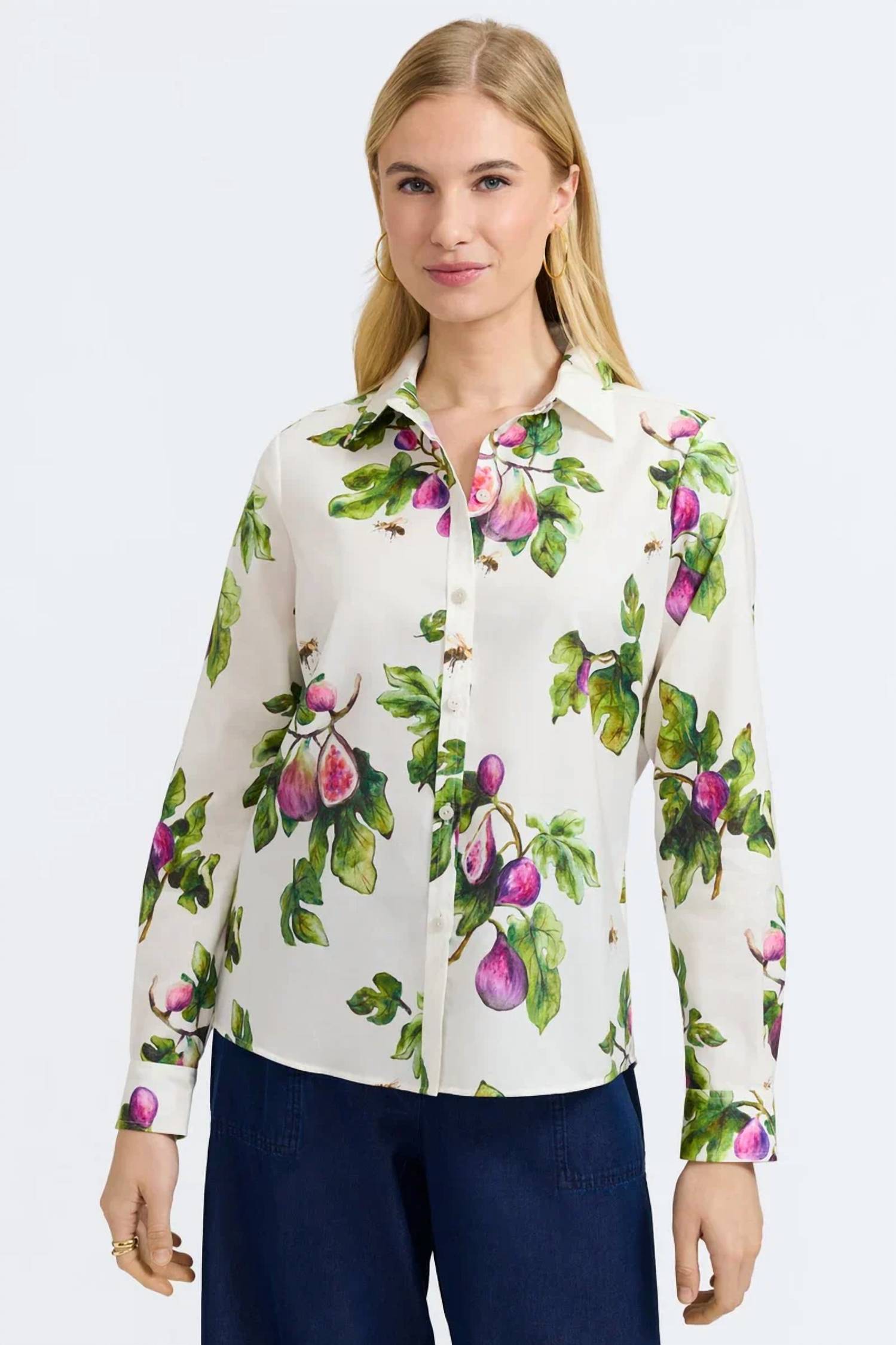 Foxcroft - Hampton Long Sleeve Figs Shirt