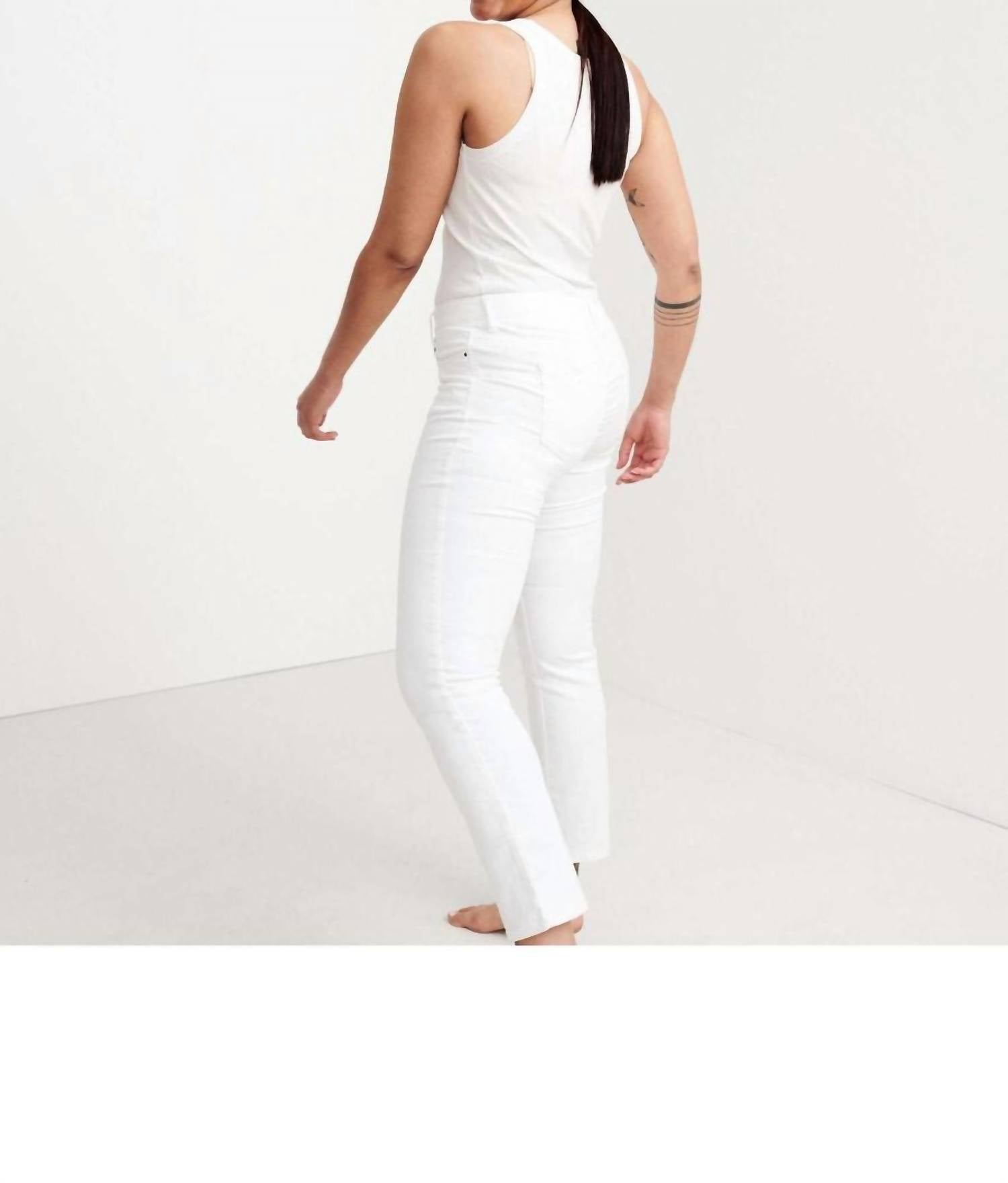 MAC Jeans Dream Denim Straight Leg Jeans in white - women's jeans - alternate view