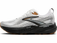 BROOKS Men's Glycerin Gts 22 Running Shoes in white grey black 2 - men's shoe - detail view