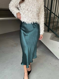 Lucy Paris - Skylar Bias Midi Skirt