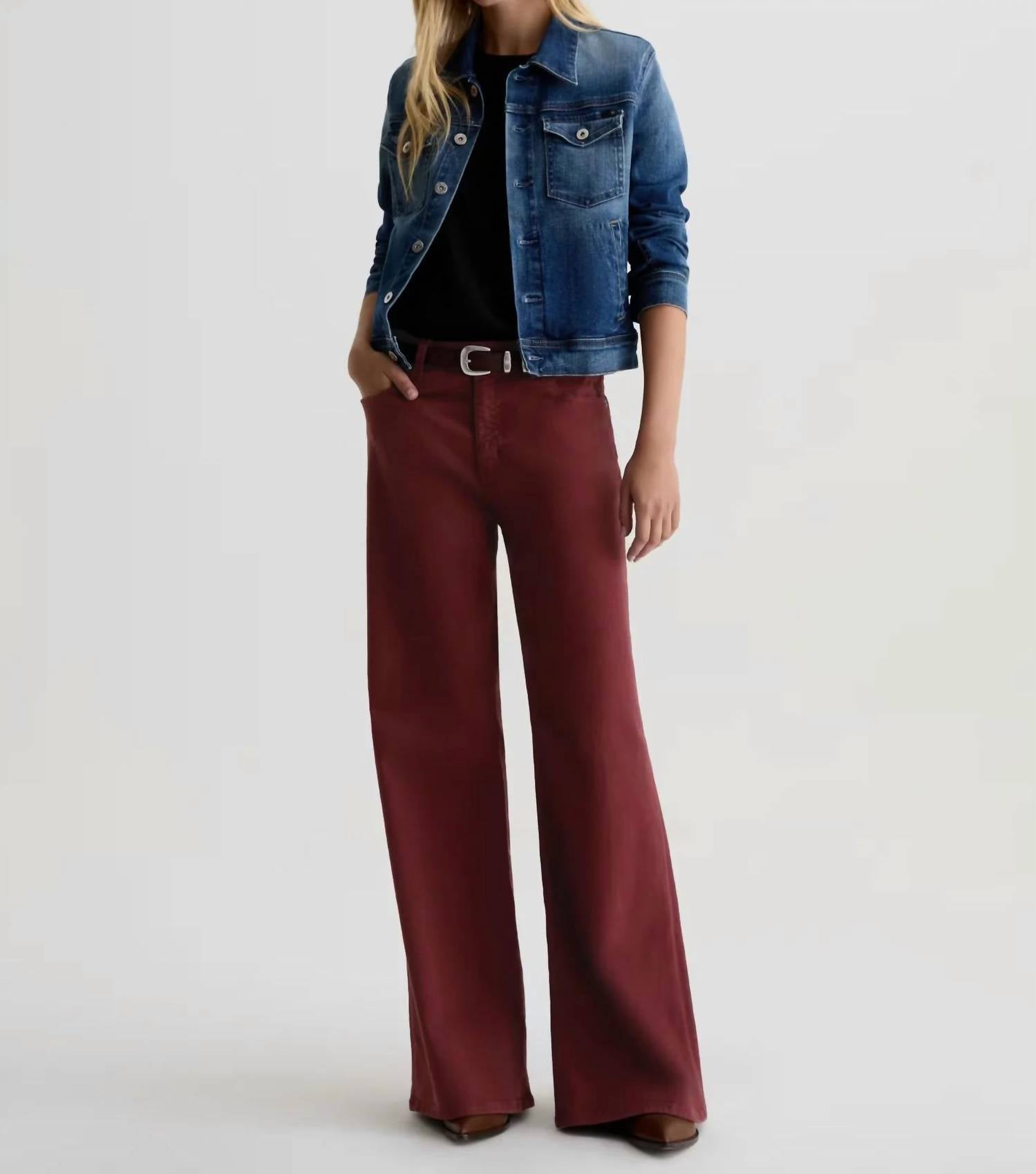Ag Jeans - Saige Mid Rise Wide Leg Jeans
