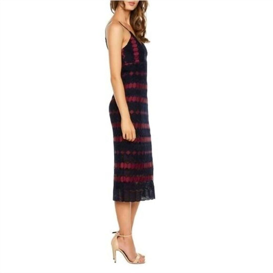 Bardot - Diamond Lace Crochet Sheath Cocktail Midi Dress