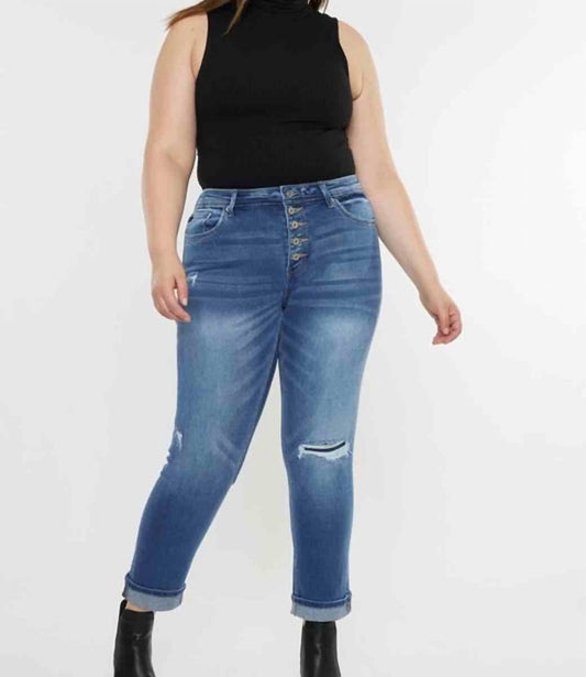 Kancan - Curvy Eternity Mid Rise Slim Straight Jean